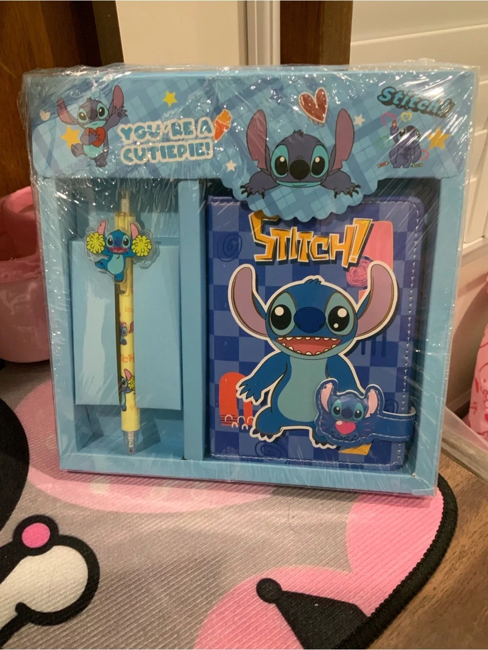 Disney Stitch Stationery Set - Light Blue and Yellow